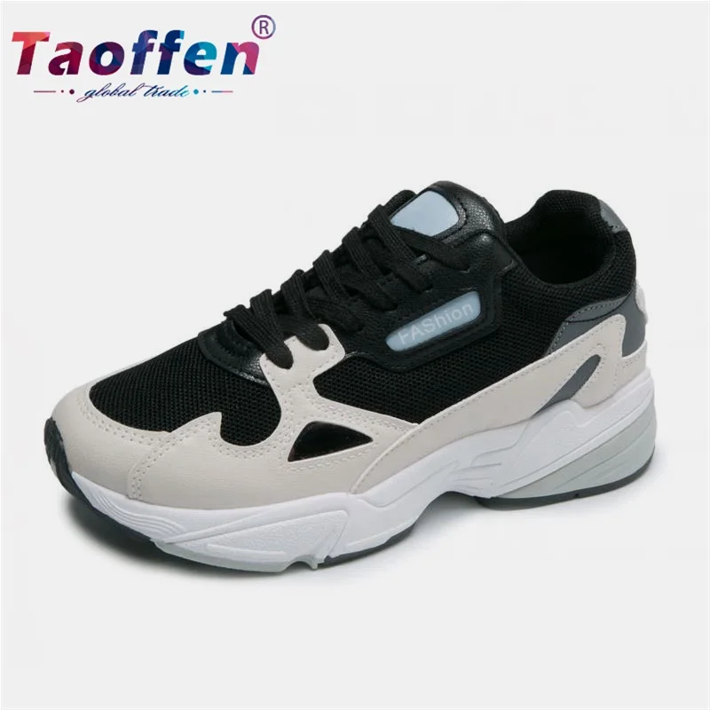 

Taoffen Women Running Shoes Mesh Breathable Sport Shoes Patchwork Sneakers Round Toe Lightweight Wearable Shoes Size 36-40