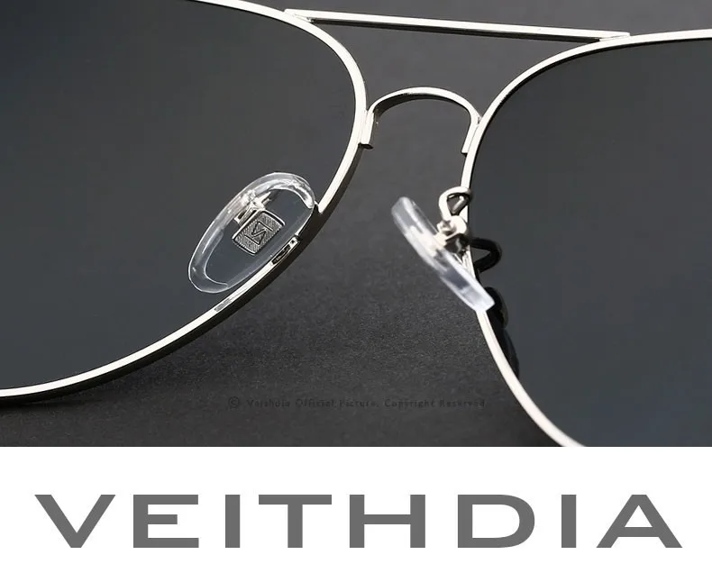Бренд veithdia мужские винтажные Поляризованные солнцезащитные очки из сплава Классические солнцезащитные очки с покрытием линзы для вождения для мужчин 3026