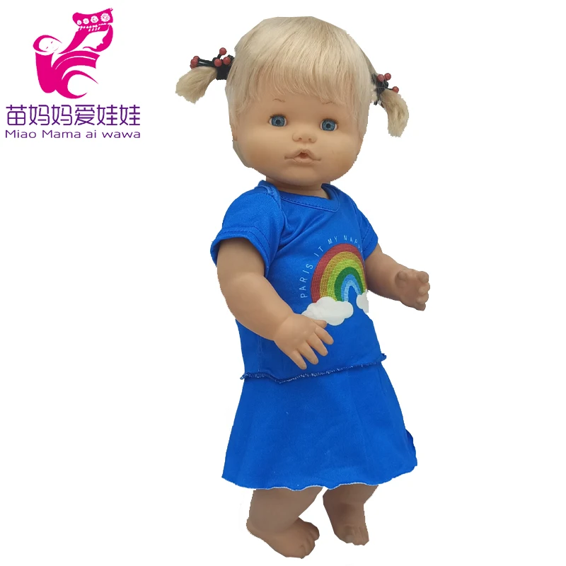 For 40 Cm Nenuco Doll Clothes 17 Inch Baby Doll Flower Shirt Pants Toys Clothing
