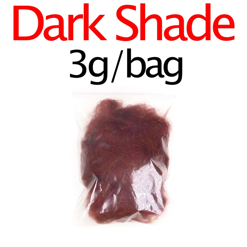 Wifreo 1 сумка 3g Rainbow Scud Dub Nymph Dubbing мухобойка материал для форели мух мокрые мухи Dubbin волокна - Цвет: 1 bag dark shade