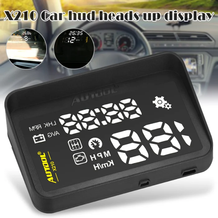 X210 Авто HUD Автомобильный дисплей расход топлива проекция автомобиля Автомобильный OBD2 Спидометр NJ88