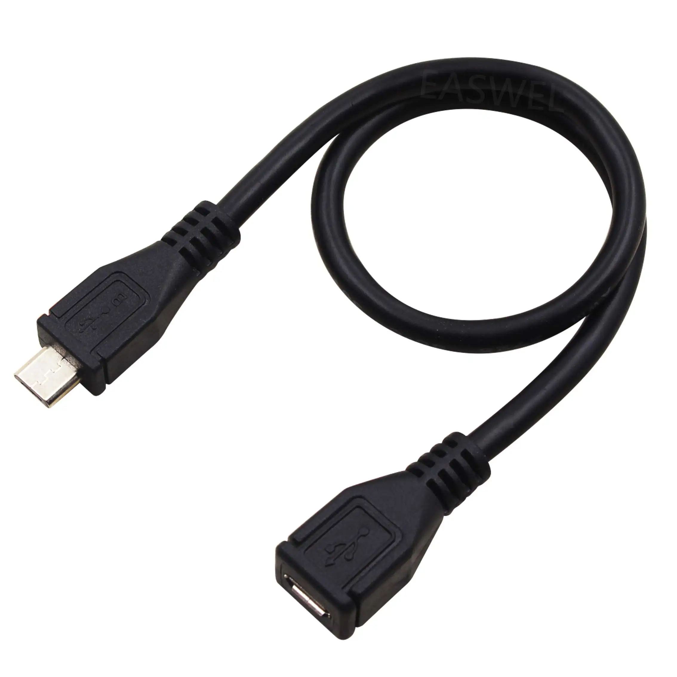 50 шт. Micro USB Male-5Pin Женский удлинитель для синхронизации данных зарядный Переходный кабель