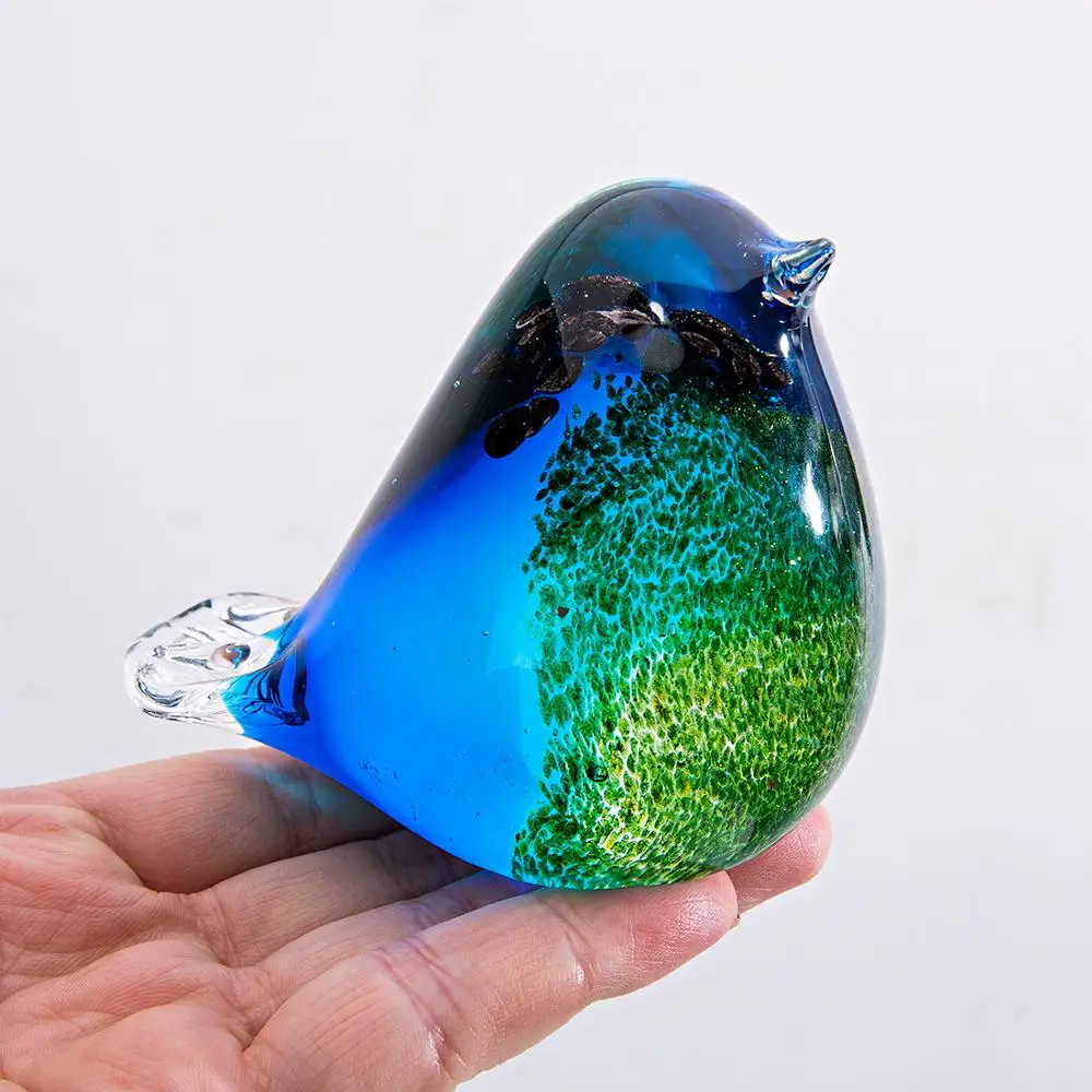 H&D Glass Bird Handmade Blown Glass Animal Figurine Christmas Birthday Gift  Collection Showpiece Sculpture for Home Office - AliExpress