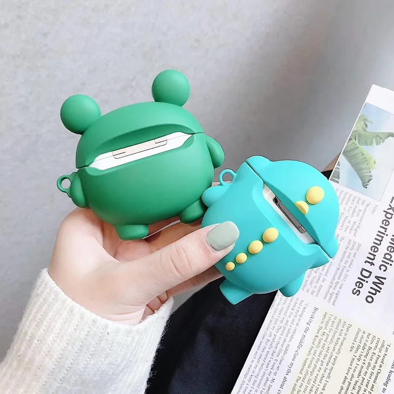 Custodia per auricolari 3D in Silicone liscio adorabile con labbra spesse  rana/Cayman per Airpods 1/2 Pro acquista uno ottieni l'anello anti perso  gratis|Earphone Accessories| - AliExpress