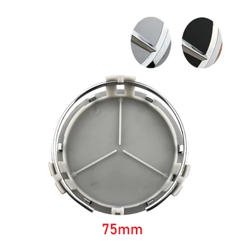 

4pcs/lot 75mm Black silver Wheel Center Caps Wheel Hub Rim Cover Badge Emblem For Mercedes Benz G M R S Styling Accessories