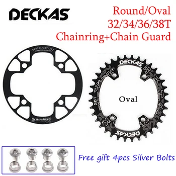 

DECKAS MTB 104BCD Chainring Mountain Road Bike Bicycle Narrow Wide Single Speed Round Oval Chain Guard Chainwheel 32T-38T