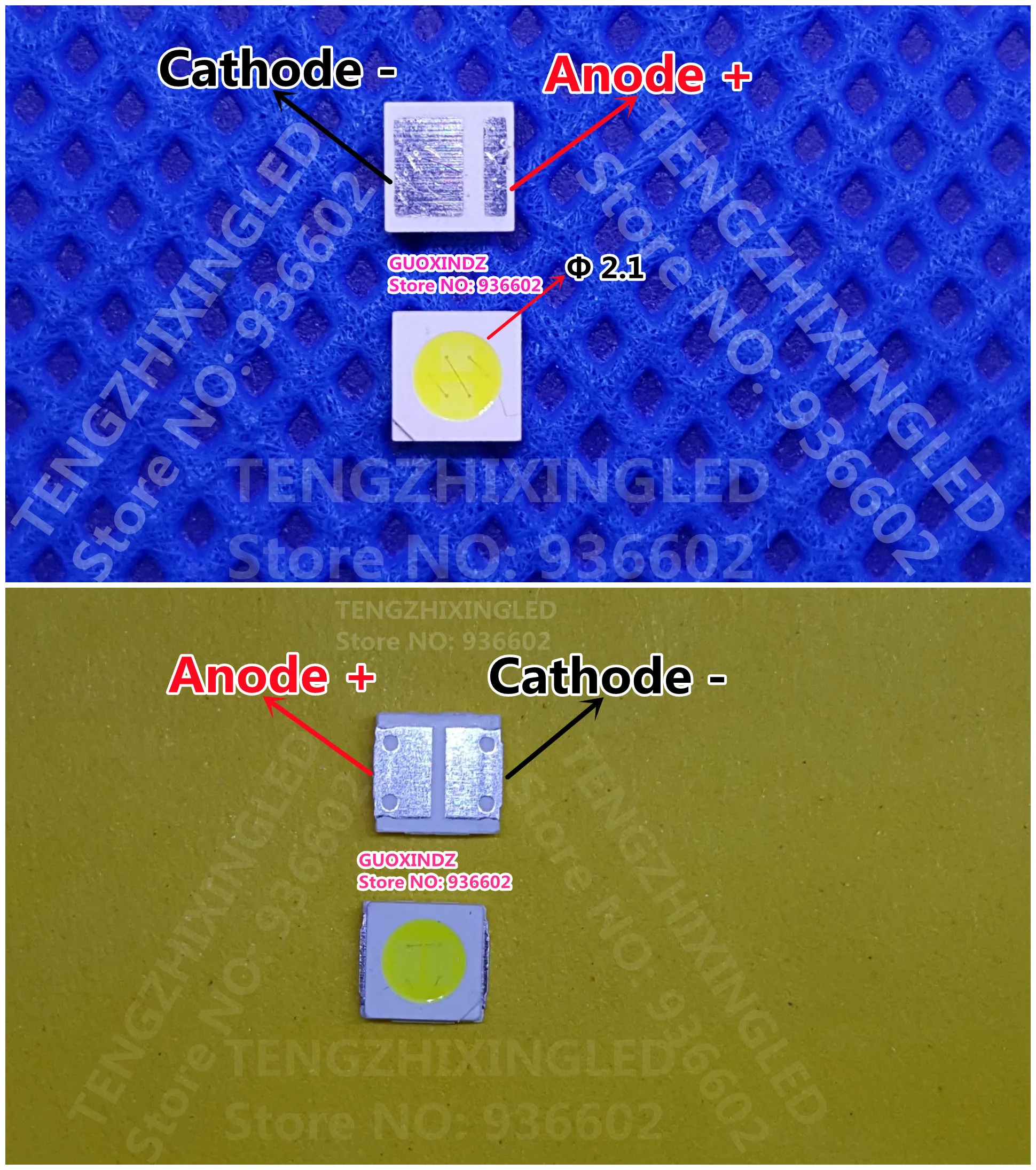 400PCS UNI 높은 전원 LED LED 백라이트 2W 6V 3030 TV TV 응용 프로그램에 대 한 멋진 흰색 LCD 백라이트