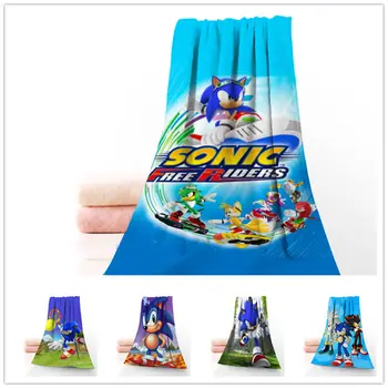 

Custom Sonic The Hedgehog 35*75cm Face Towels Facecloth Bamboo Fiber Washcloth Quick drying Sports Towel