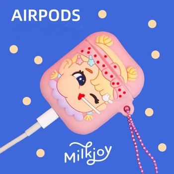 

Bentoy Cartoon AirPods Wireless Earphone Cover Silica Gel Bluetooth Wireless Headset Charging Box Protector Earphone Accessorise