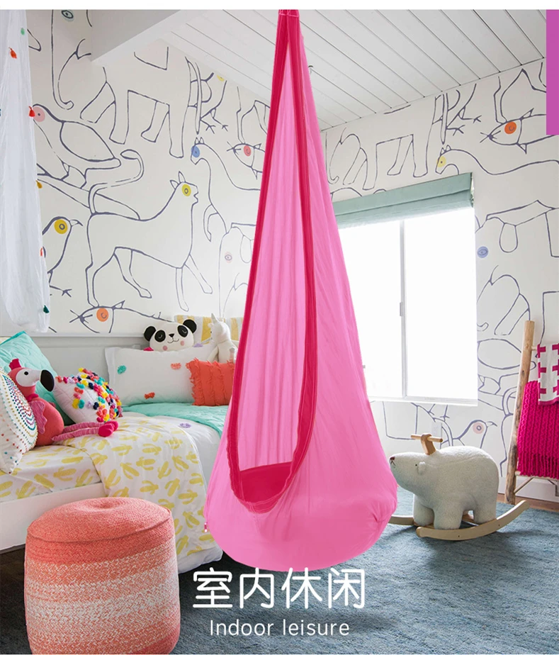 28*59 Inch Large Indoor Kids Swing Baby Lullaby Toy Preshool Sensory Toys Outdoor Games Swings Chair Gifts with Installation Kit 3