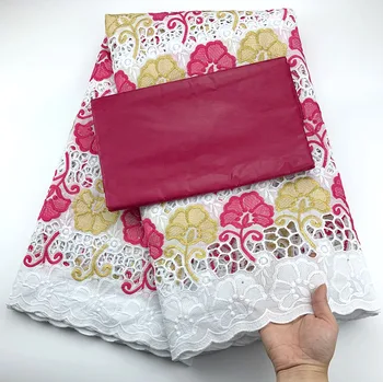 

African bazin riche fabric swiss voile lace gold african lace fabric bazin brode 2.5+2.5yards swiss lace fabric for dress CC-C6