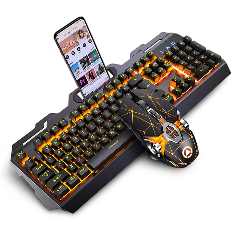 Mechanical Keyboard And Mouse Set Wired Usb Computer Notebook Gaming Keypad Pc Teclado Clavier Gamer Completo Tastiera Rgb Delux Keyboard Mouse Combos Aliexpress