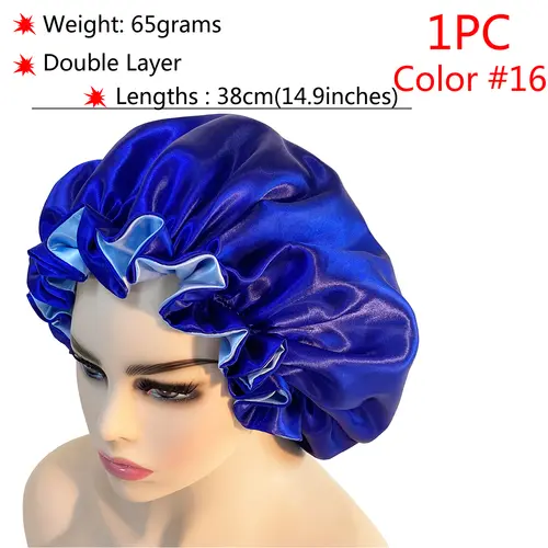 New Silk Sleeping Cap Night Hat Head Cover Bonnet Satin Cheveux Nuit For Curly Hair Care Women Beauty Maintenance Designer - Image 25