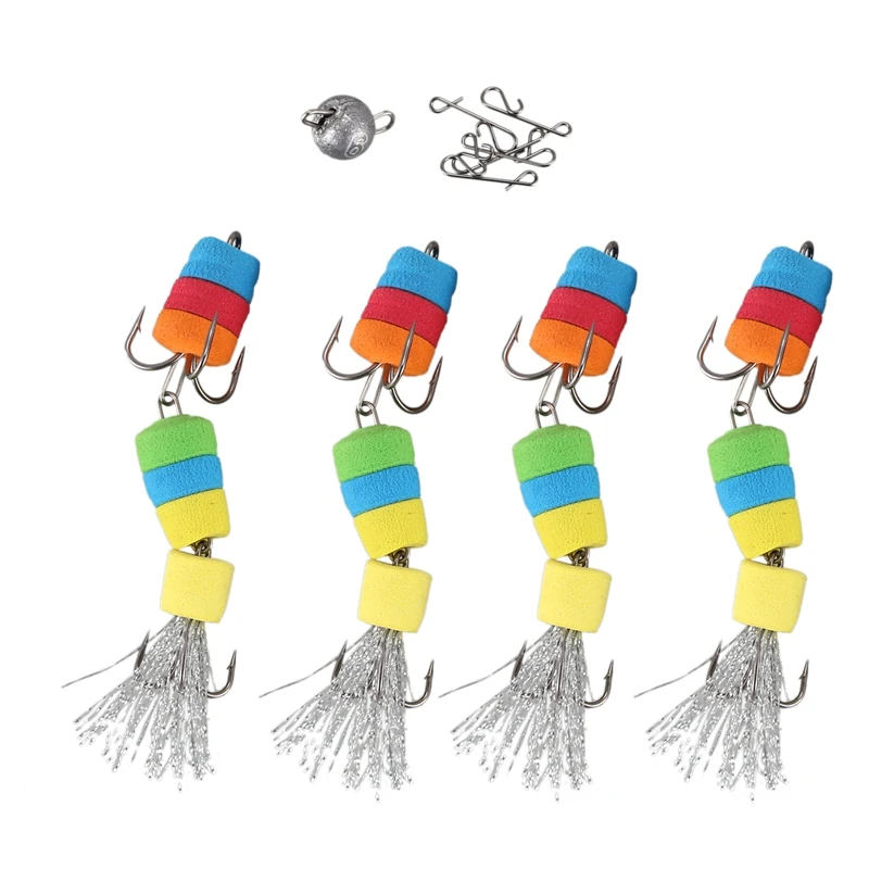 Fishing Lure 4Pcs Bait Swim Bass Lure Floats Fishing Accessories 1#