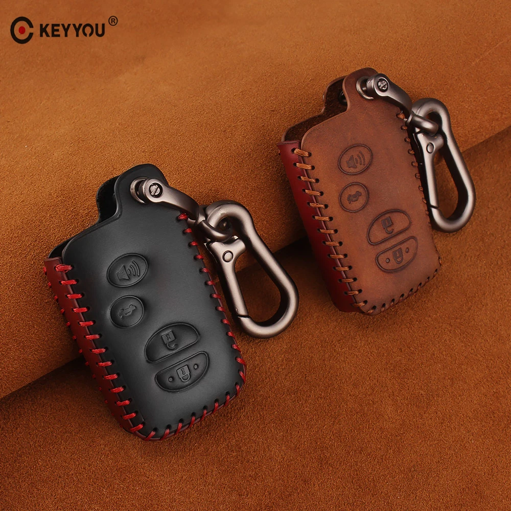 

KEYYOU 4 Buttons Remote Car Smart Key Cover Case For TOYOTA Avalon Camry Corolla Highlander Hybrid RAV4 Sequoia Venza Prius