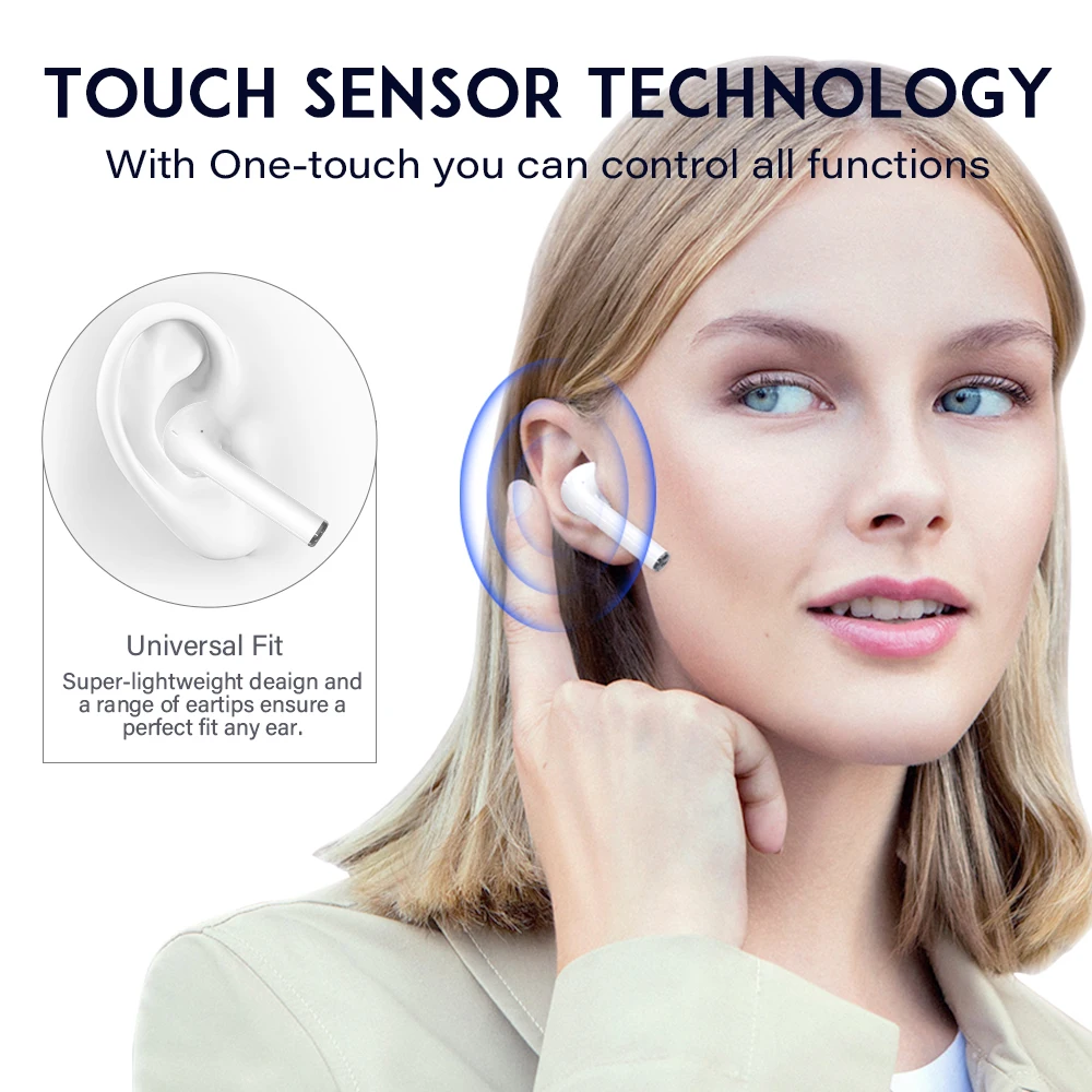 DACOM мини беспроводные наушники Bluetooth 5,0 гарнитура с сенсорным управлением Hands Free вкладыши с зарядным устройством 20 шт./партия