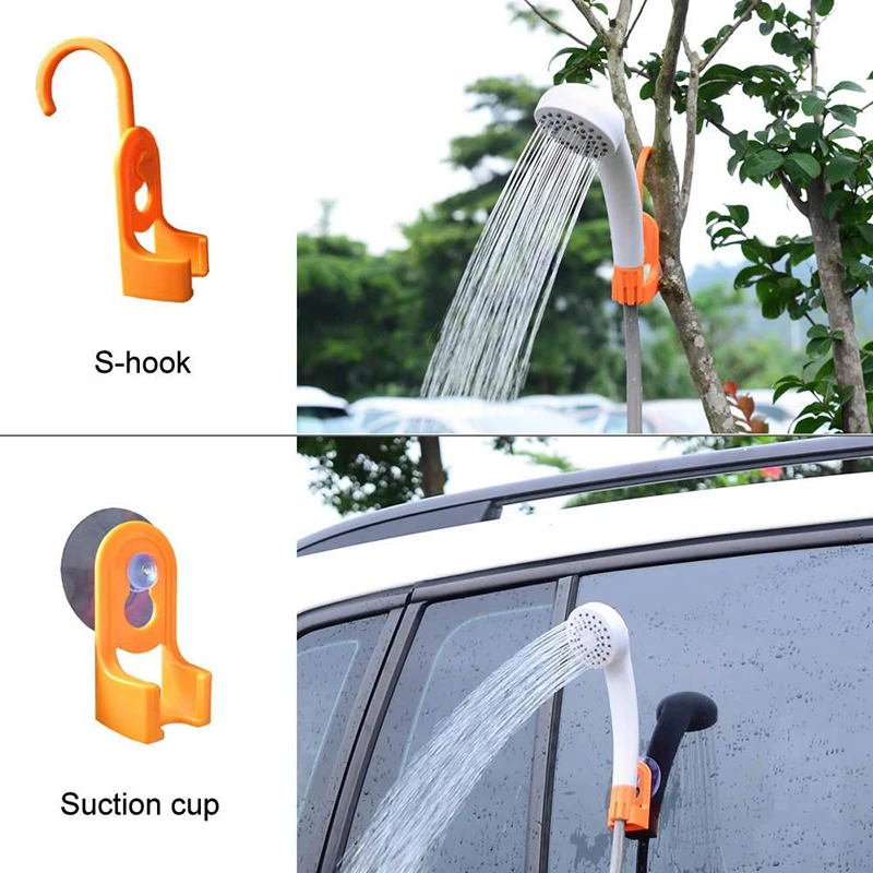 

Portable Outdoor Shower Waterproof Camping Shower Usb Rechargeable Powered Shower Pump for Family Hiking Backpacking Travel Beac