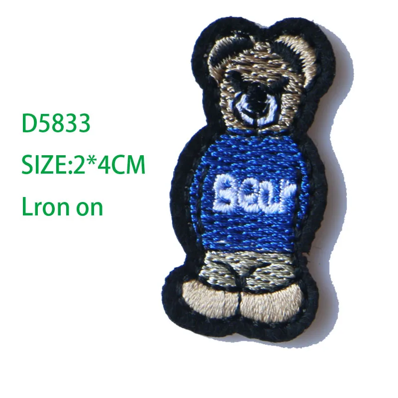D5833 1 шт. 3D милый маленький обезьянка медведь мультфильм патч для одежды стикер для мальчиков и девочек DIY патчи футболки значки - Цвет: D5833