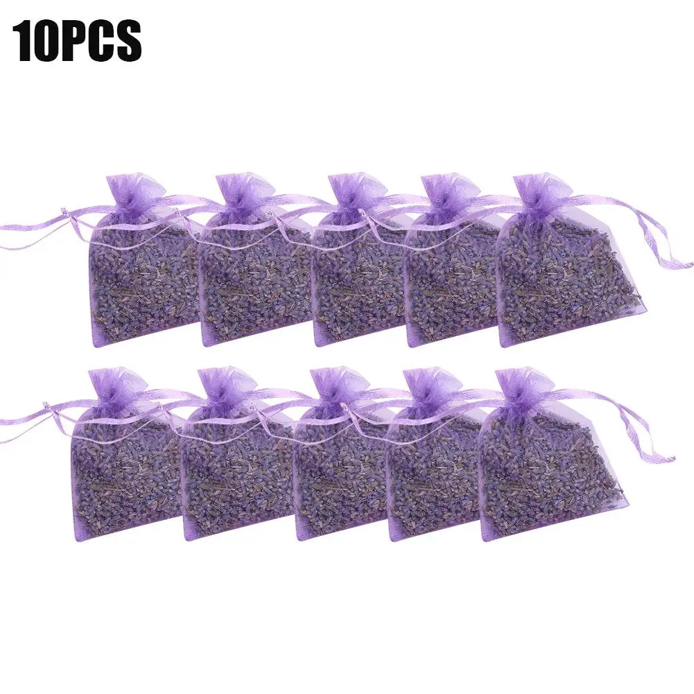 15Pcs Lavender Scented Sachets Bag Organza Bags Dried Flower Sachet Bags Aromatherapy Car Room Air Refreshing Sachet