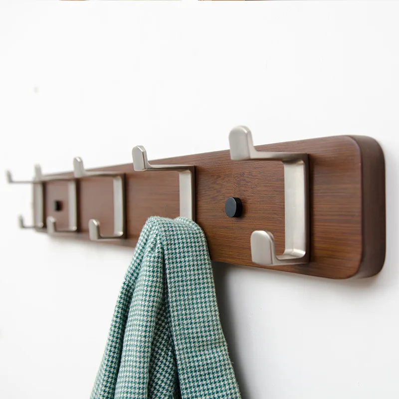 Simple Wall Wood Coat Rack Key Holder Clothes Hangers Simple Hook Wall