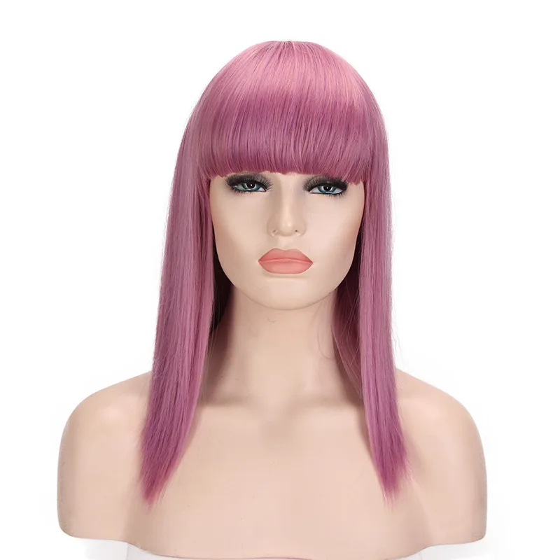 

Mal Cosplay Wig Purple Stright Long Hair Halloween Party Cosplay Props