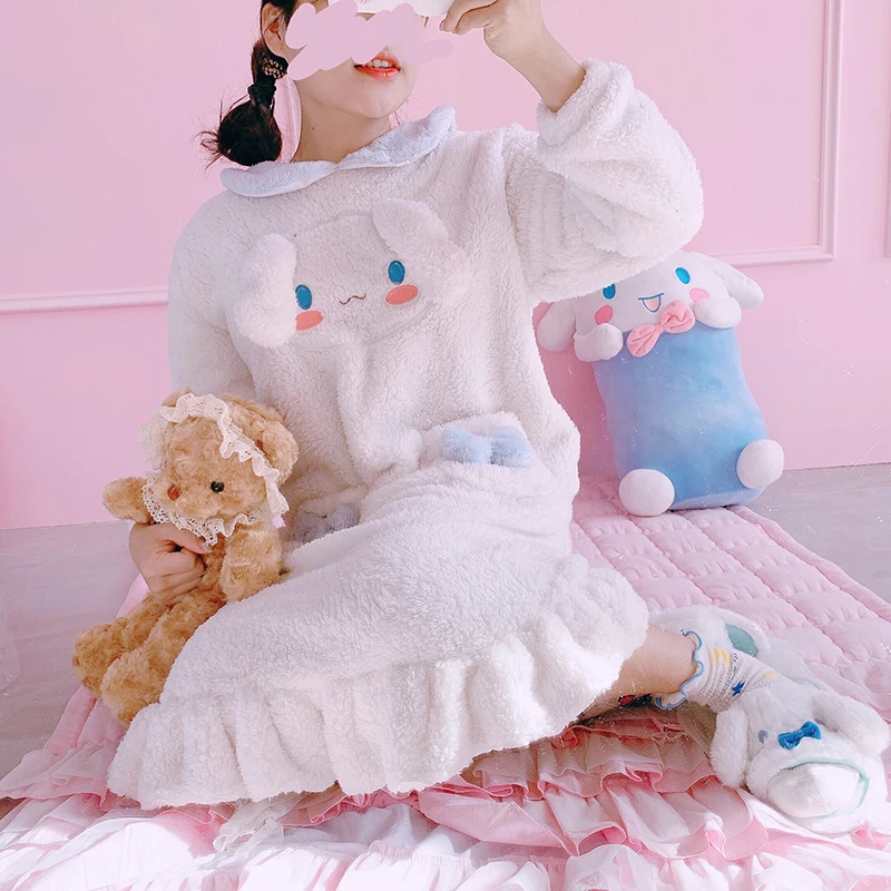 Плюшевые пижамы с изображением собаки My Melody Cinnamoroll пижамные комплекты длинными