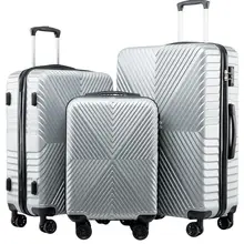 Seanshow, комплект из 3 предметов для багажа, для путешествий, для мужчин и женщин, чемодан на колёсиках, 18-24-28 дюймов