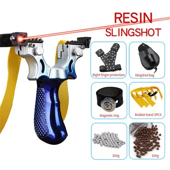 

High Precision Flat Leather Slingshot Big Power Catapult Outdoor Hunting Shooting Professional Sling Shot Traditional Fast Bow