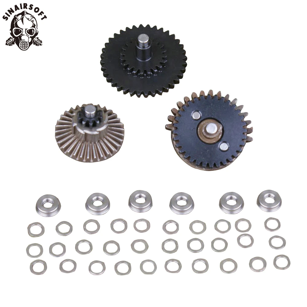 

SINAIRSOFT 13:1 16:1 18:1 100:200 100:300 32:1 Improved 4mm Axis Gear With Bearing Shin Hunting Airsoft AEG Paintball Shooting