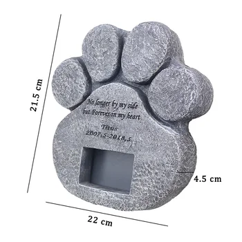 

Pet Dog Picture Grave Memorials Stone Marker Plaque Sturdy Headstone for Indoor Outdoor H99F