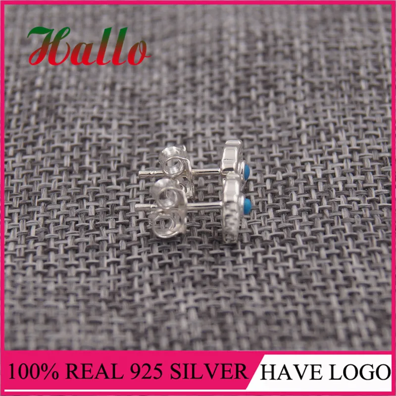 8MM 812403810 Aretes de mujer joyas de plata 925 серьги-гвоздики с натуральным камнем для женщин brincos pendientes plata de ley 925 mujer - Цвет камня: 8MM 812403810