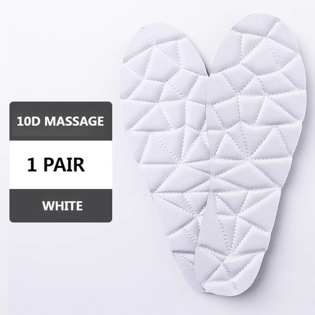 2022 New Memory Foam Orthopedic Insoles For Shoes Women Men Flat Feet Arch Support Massage Plantar Fasciitis Sports Pad Insole white