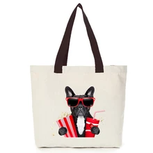 Крутая собачья Холщовая Сумка оригины oem на заказ Мужская сумка на заказ Эко сумки diy сумка для покупок с логотипом экологичный мешок из хлопка