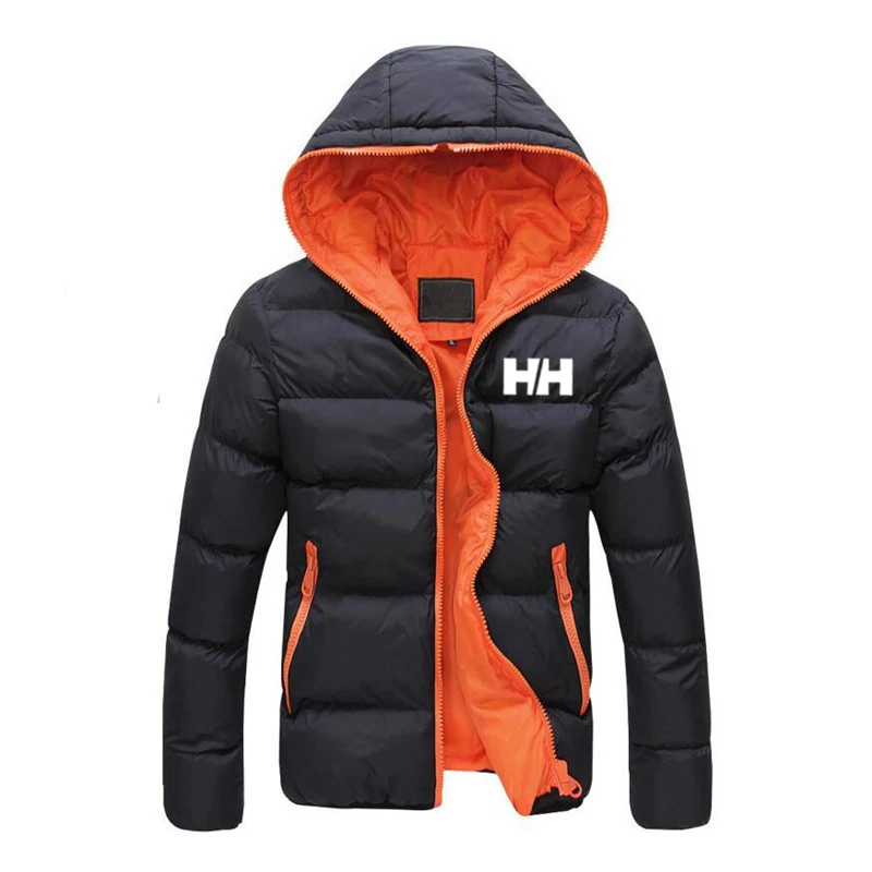 2019 Novos Homens de Algodão Com Capuz Moda мужские зимние парки Inverno: Engrosse Jaquetas HH Casaco Masculina Masculino