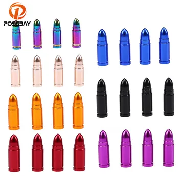 

POSSBAY Universal Bullet Auto Car Tyre Valve Caps Motorcycle Bicycle Wheel Tire Valve Cap Metal Tyre Stem Air Caps