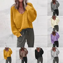 LOOZYKIT V шеи желтый женский свитер весенний тонкий пуловер, украшенный бисером женский розовый свитер для женский трикотаж вязаные топы