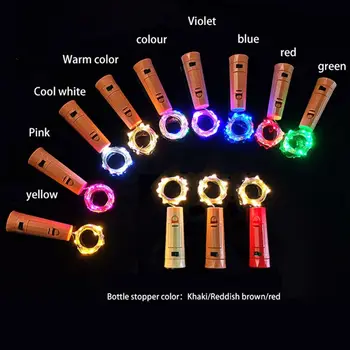 

5pcs/box Creative Lipstick Cork Wine Bottle LED Lamp Battery Operated Mini String Lights for Wedding Christmas Holiday Party Bar