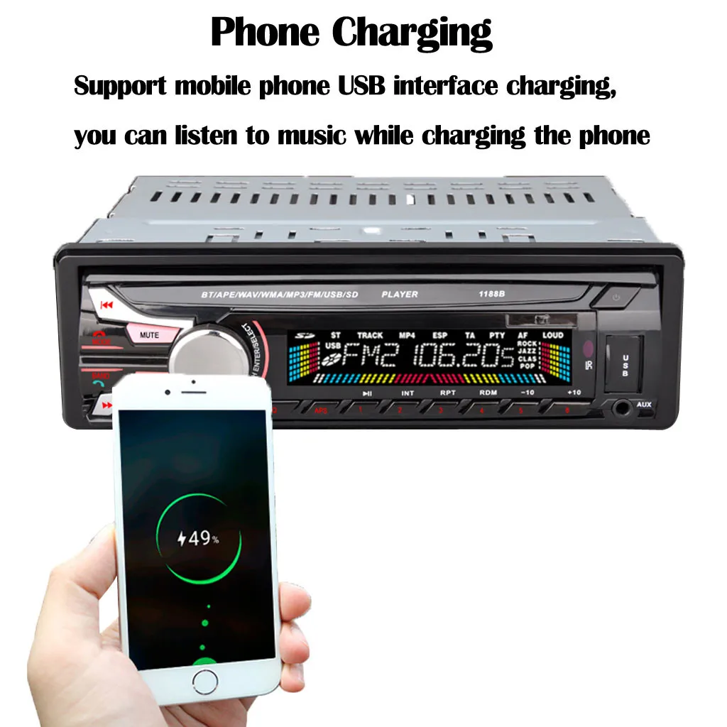 12 В Автомобильный bluetooth MP3-плеер Радио Стерео головное устройство USB/TF/AUX-IN/FM в-dash автомобильные аксессуары для toyota для honda Для volvo# Ger