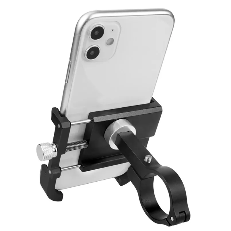 Bicycle Phone Mount Aluminum Bike Phone Holder Shockproof Fixing Bracket 8.5×8×5.5cm Bike Phone Holder 40DEC050201
