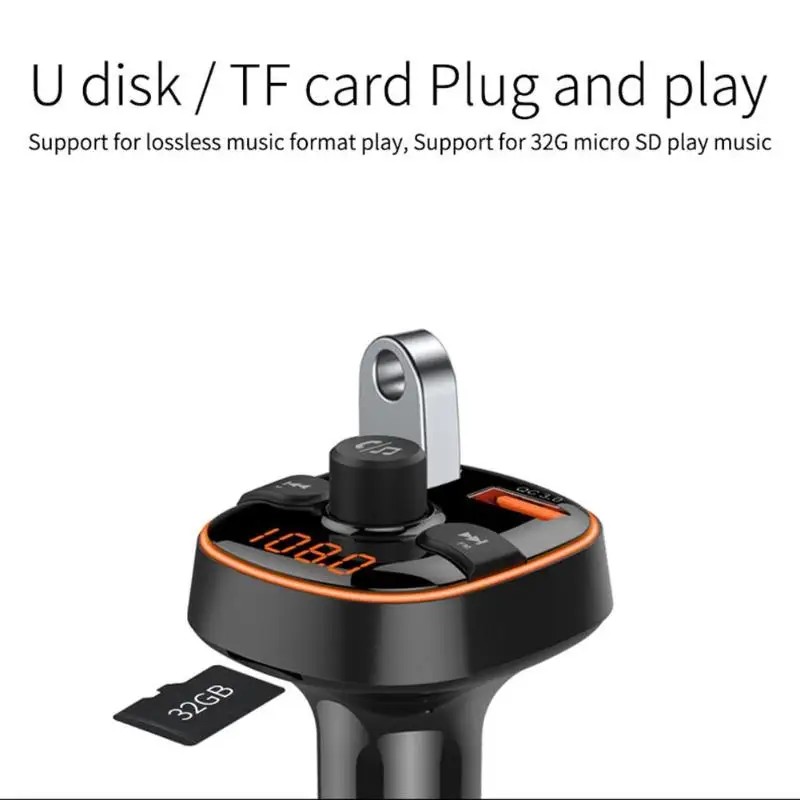 BC52 QC3.0 USB Charger Car Kit BT 5.0 FM Transmitter Hands free MP3