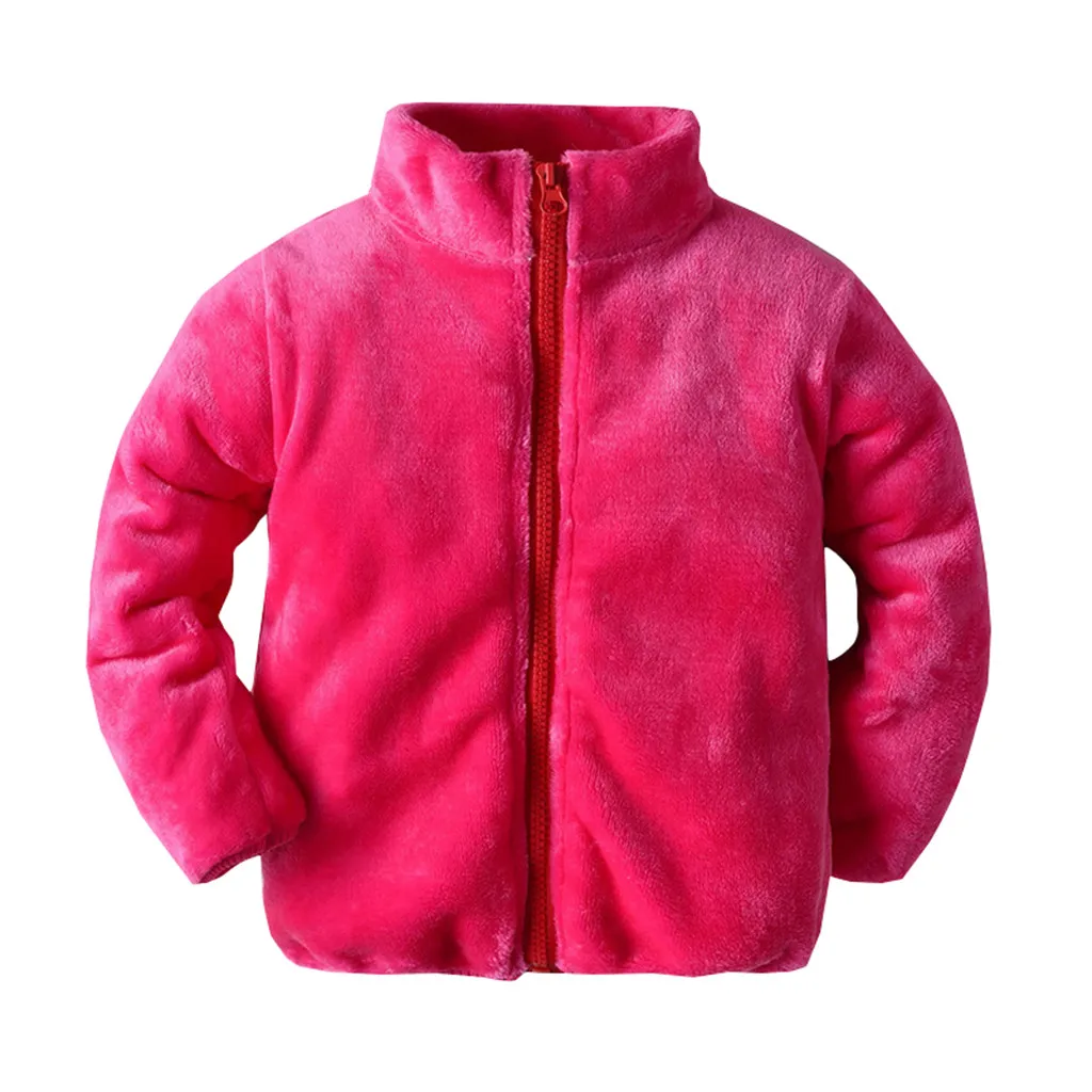 Зимнее однотонное ветрозащитное пальто с длинными рукавами для маленьких девочек теплая верхняя одежда, куртка детская куртка для малышей Верхняя одежда, бейсбольные пальто