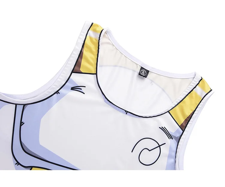Summer New Style Anime Dragon Ball Vegeta 3D Printted Waistcoat Students Youth National Trends Muscle Waistcoat Men's
