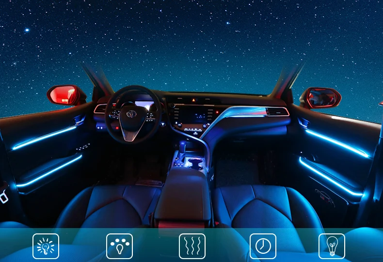 Lsrtw2017, для Toyota Camry, для салона, для ног, для дверей, зона, атмосферный светильник, декоративные молдинги, аксессуары,,,, 70, xv70