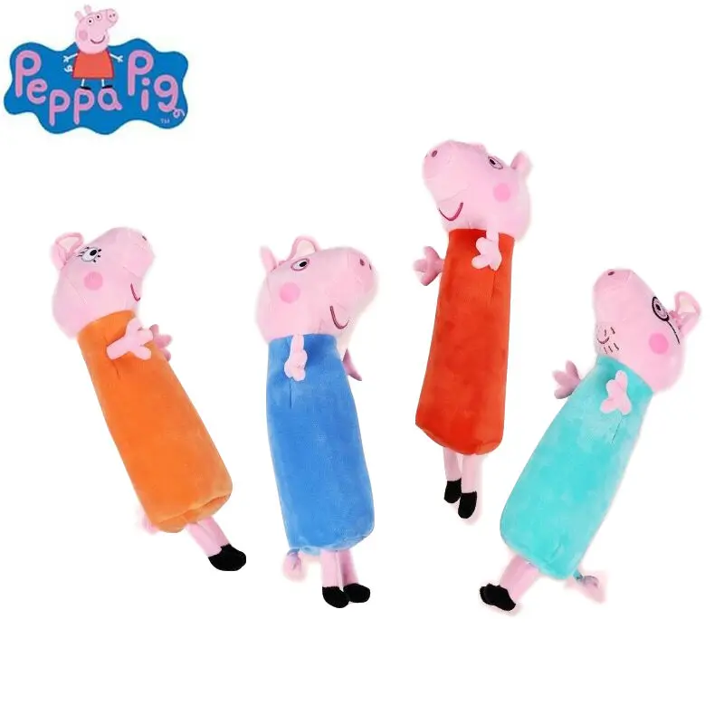 Подлинный Peppa Pig 28 см плюшевый карандаш мешок мультфильм Peppa Джордж папа мама Дети Мягкая кукла игрушка день рождения рождественские подарки