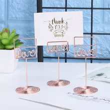 1 шт. Романтическая любовь форма фото клип Свадебная вечеринка настольная украшение держатель карточки с именем гостя стол номер стенд визитница