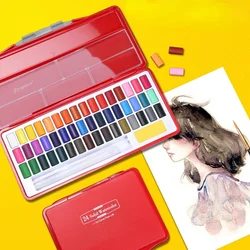 24/36/48 Color Solid Watercolor Paint Set Children's Art Painting Pen 7-piece Set Art Supplies for Artist  Paints