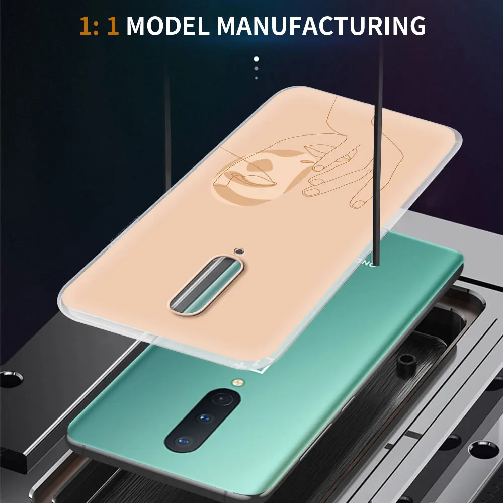 Art Retro Abstract Geometry Matte Soft Phone Case For OnePlus 7 7T 8 Pro 8T 5G 9 9R One Plus Z Nord N10 N100 Back Cover Coque