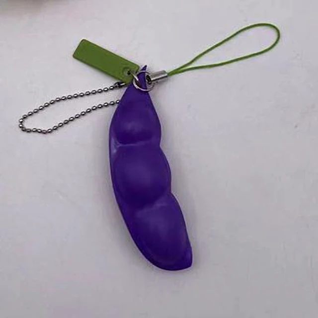 Color Fidget Toy Antistress Squeeze Edamame Relieve Stress Toy Pop Lovely it Squeeze Beans Surface Emotion Figet Toys Keychain 6