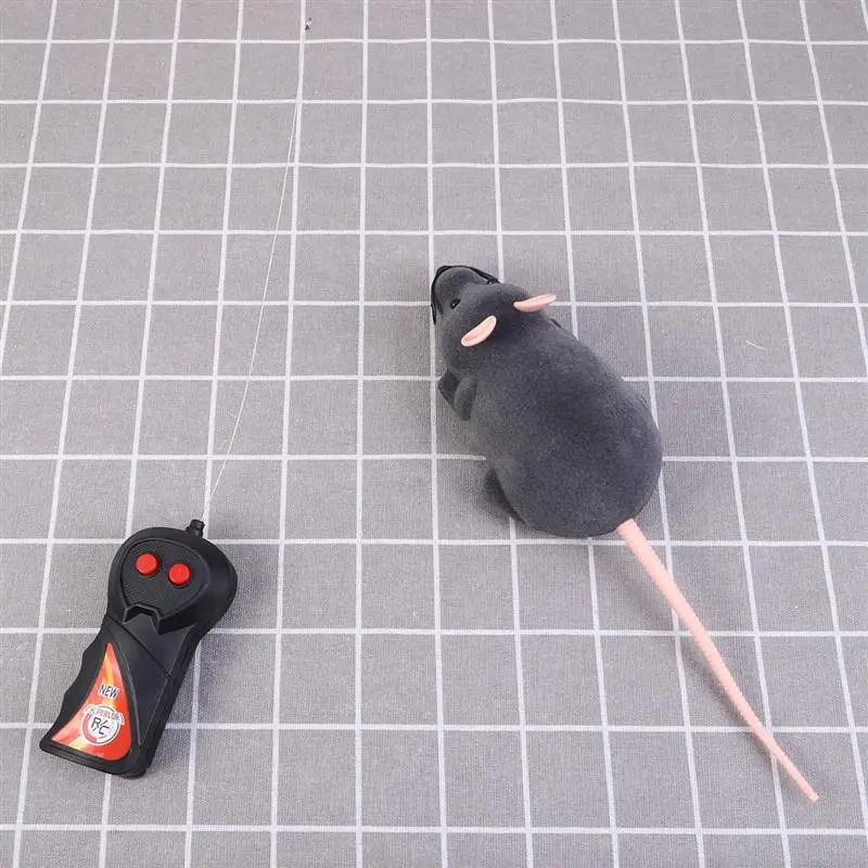 Пульт дистанционного управления моделирование плюшевые мыши детские игрушки подарок для кошки собаки белое ухо(серый