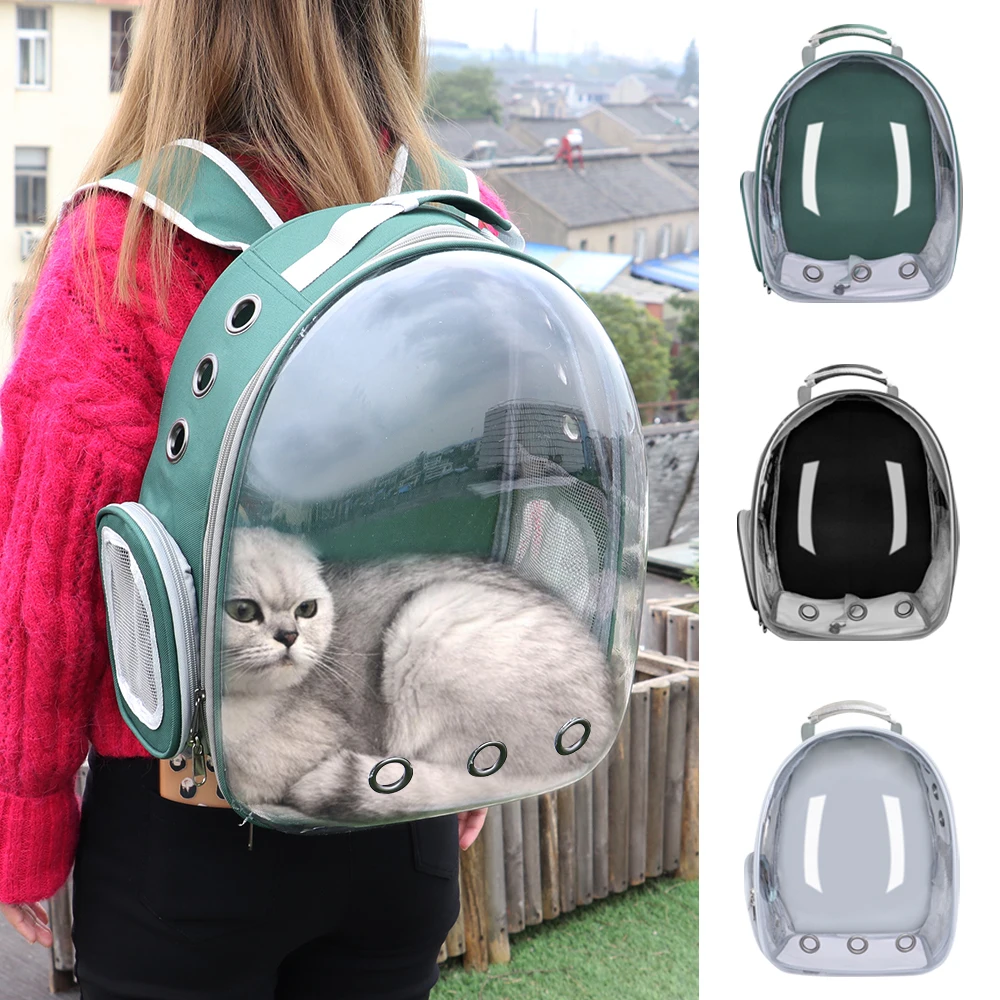 Portable Cat Carrier Bag Breathable Pet Small Dog Cat Backpack Outdoor  Travel Space Capsule Cage Transparent Space Pet Backpack - AliExpress